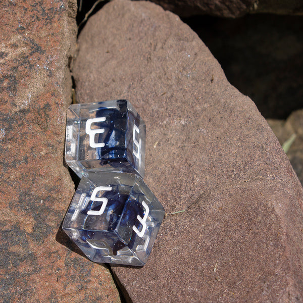 Starfarer 'Polaris' Clear / Blue 8D6 dice