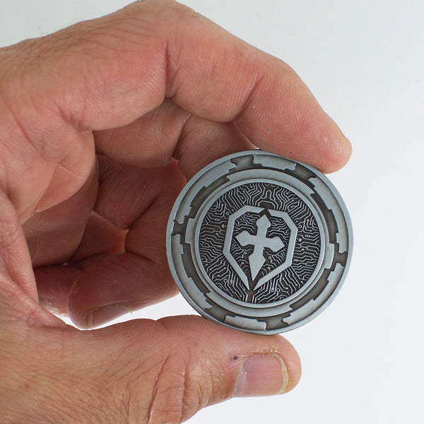 Starfarer Sci-Fi D2 Coin - Gumetal Silver