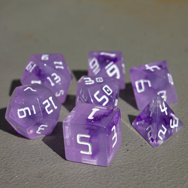 Starfarer 'Sirius' Purple Sci-Fi RPG dice