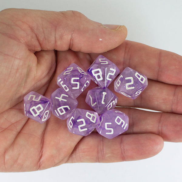 Starfarer 'Sirius' Purple 8D10 dice