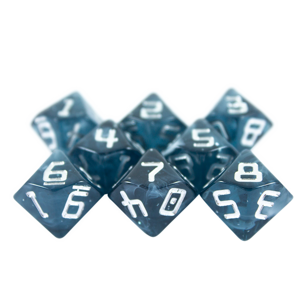 Starfarer 'Mothership' Grey/Blue 8D10 dice