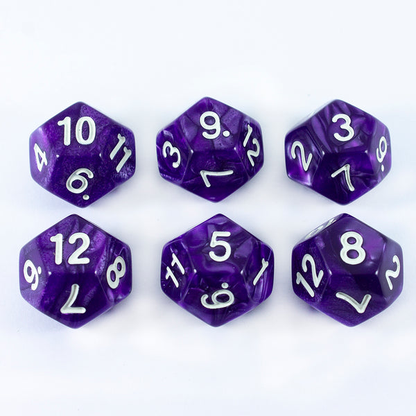 Purple D12 Dice - Pearl Effect