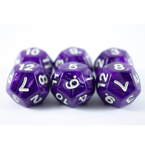Purple D12 Dice - Pearl Effect