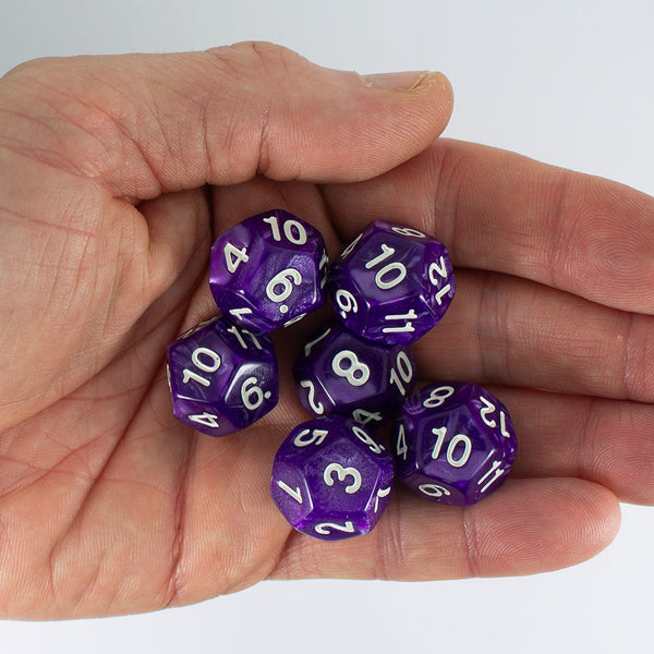 Purple D12 Dice - Pearl Effect