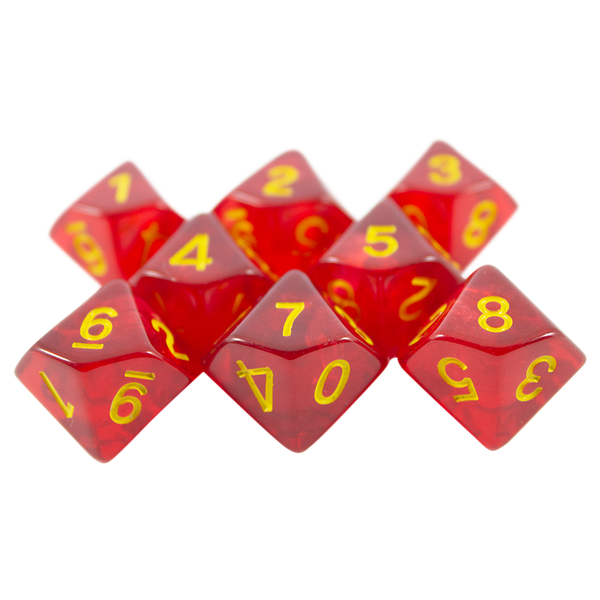 Red Holofoil D10 Dice Set