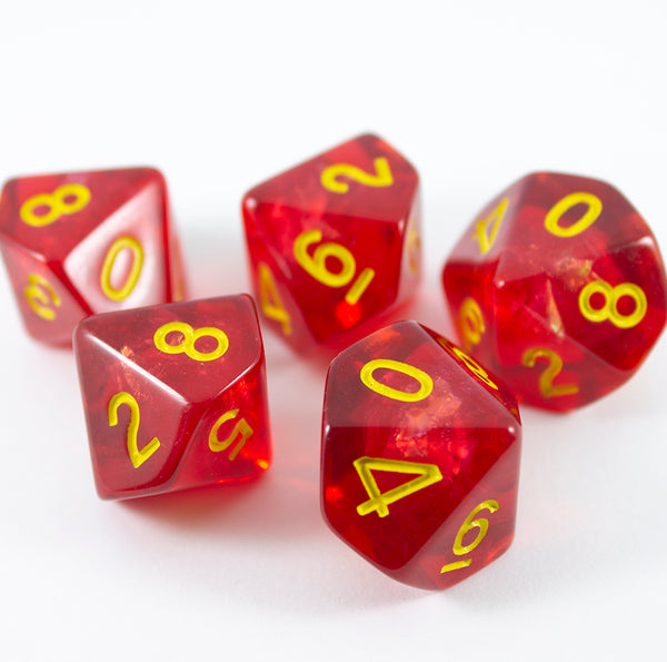 Red Holofoil D10 Dice Set