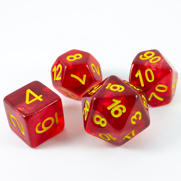 Red Holofoil RPG Dice Set