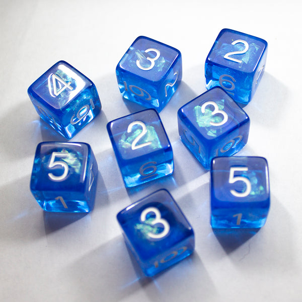 Blue Holofoil D6 Dice Set