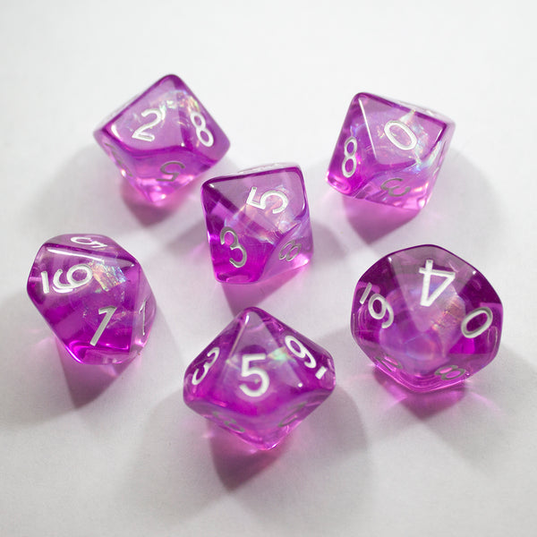 Purple Holofoil D10 Dice Set