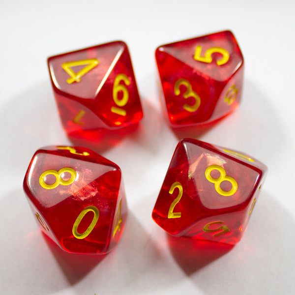 Red Holofoil D10 Dice Set