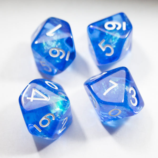 Blue Holofoil D10 Dice Set