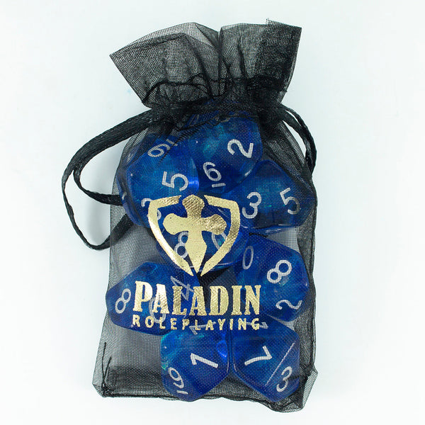 Blue Holofoil D10 Dice Set