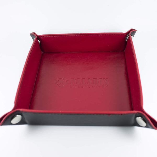 RPG Dice Rolling Tray - Small Portable Faux Leather Tray for DND - Paladin Roleplaying