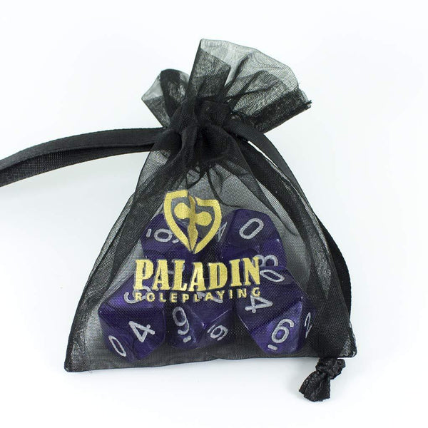 Purple D10 Dice - Pearl Effect - Paladin Roleplaying