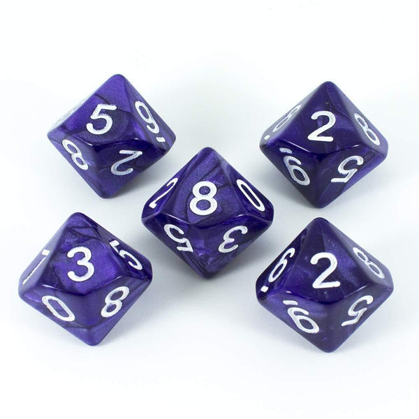 Purple D10 Dice - Pearl Effect - Paladin Roleplaying