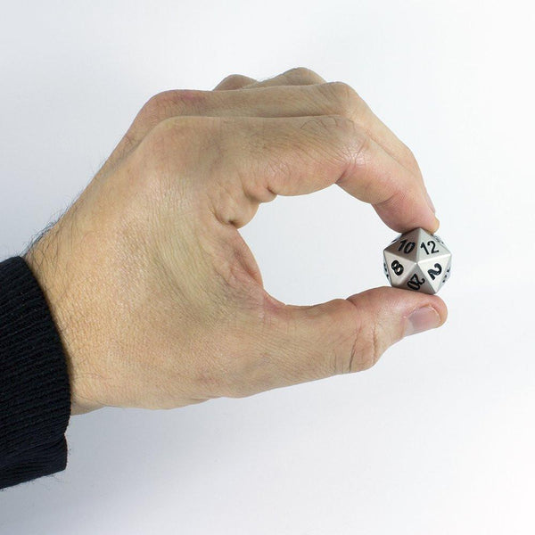 Paladin Roleplaying Silver Metal Dice Set, In Presentation Case - Paladin Roleplaying
