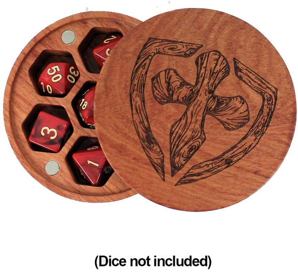 Solid Wood Dice Vault For Polyhedral, RPG and Tabletop Gaming Dice - Paladin Roleplaying