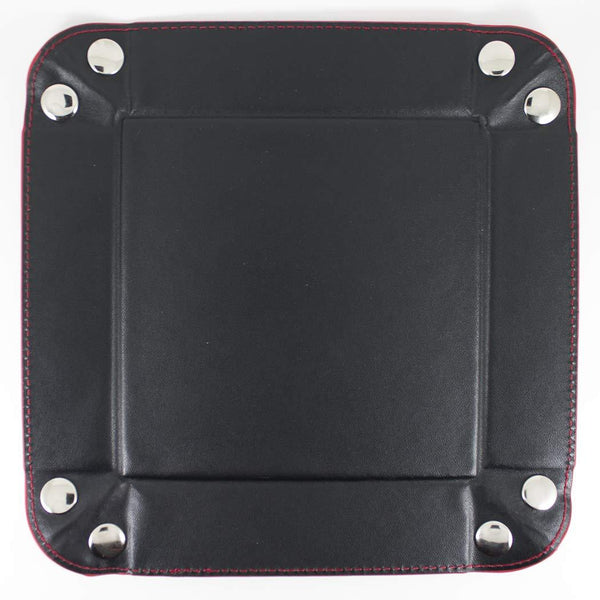 RPG Dice Rolling Tray - Small Portable Faux Leather Tray for DND - Paladin Roleplaying