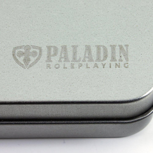 Paladin Roleplaying Silver Metal Dice Set, In Presentation Case - Paladin Roleplaying