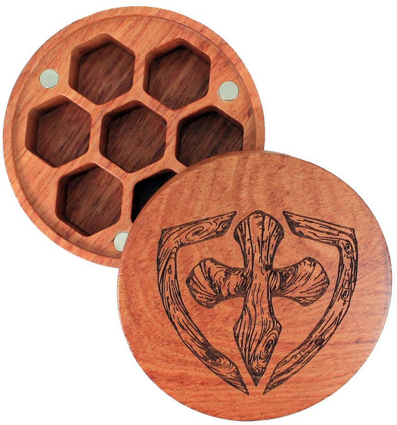 Solid Wood Dice Vault For Polyhedral, RPG and Tabletop Gaming Dice - Paladin Roleplaying