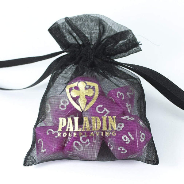 'Cherry Blossom' Pink and White Dice - RPG Dice Set - Paladin Roleplaying