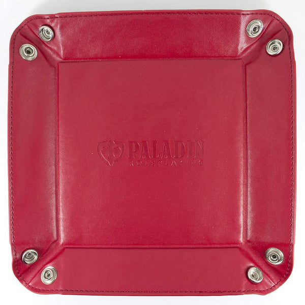 RPG Dice Rolling Tray - Small Portable Faux Leather Tray for DND - Paladin Roleplaying