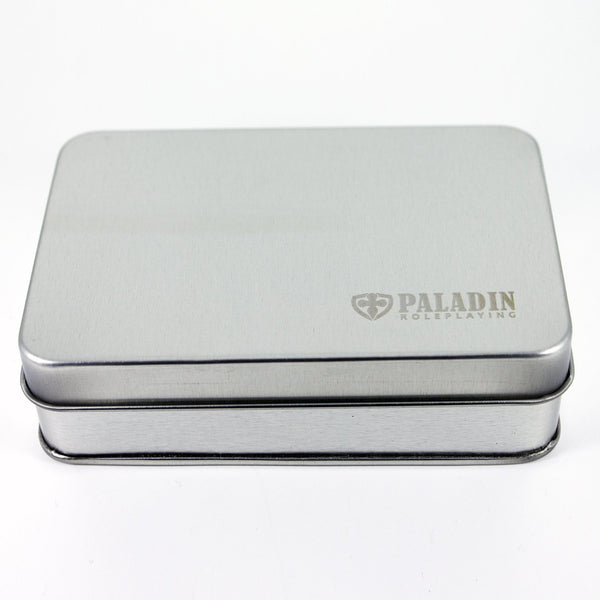 Paladin Roleplaying Silver Metal Dice Set, In Presentation Case - Paladin Roleplaying