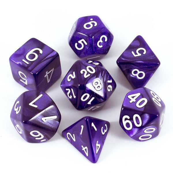 Purple Pearl RPG Dice Set - Paladin Roleplaying