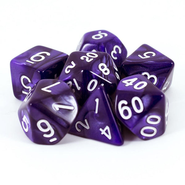 Purple Pearl RPG Dice Set - Paladin Roleplaying