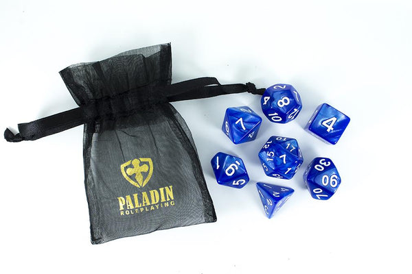 Pearl Blue Polyhedral Dice Set - Paladin Roleplaying