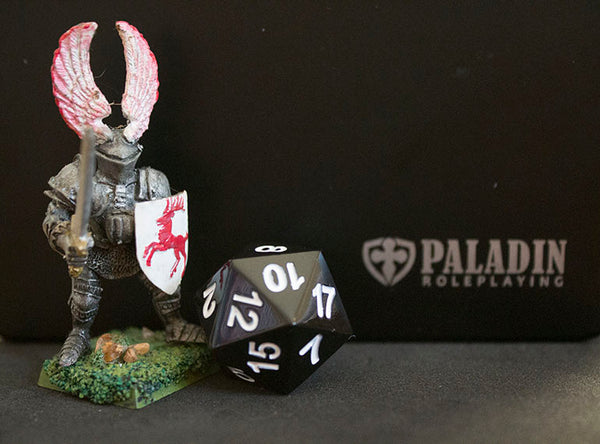 Black Metal Polyhedral Dice Set - In Presentation Case