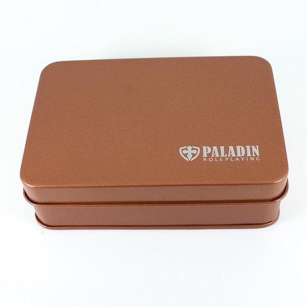 Paladin Roleplaying Metal Dice Tin - Bronze - Paladin Roleplaying