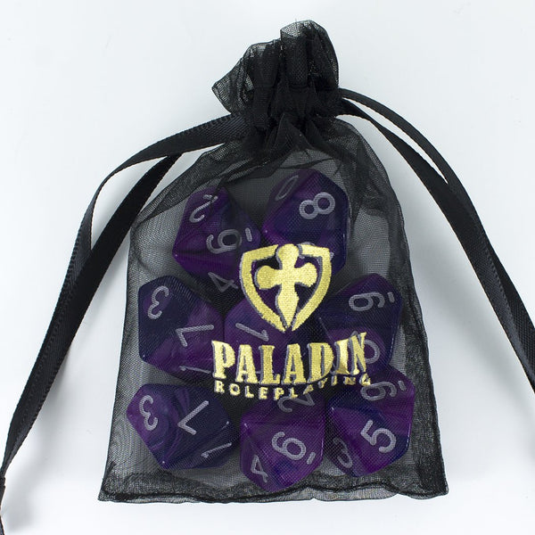 'Purple Worm' Purple and Blue 8 D10 Dice Set - Paladin Roleplaying
