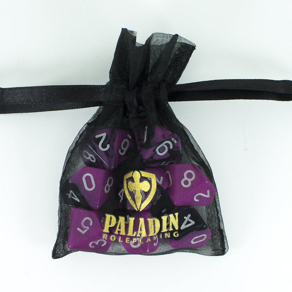 'Succubus' Pink and Black 8 D10 Dice Set - Paladin Roleplaying