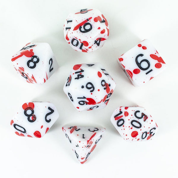 Splatter Dice - Red - RPG Set - Paladin Roleplaying