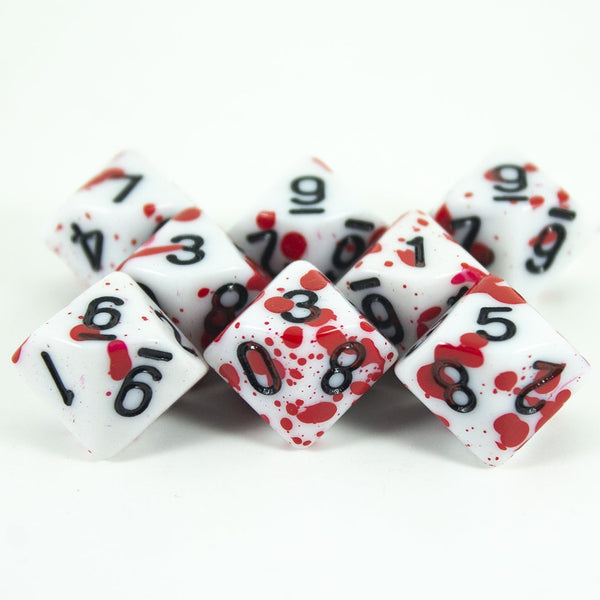 Splatter Dice - Red - D10 Set - Paladin Roleplaying