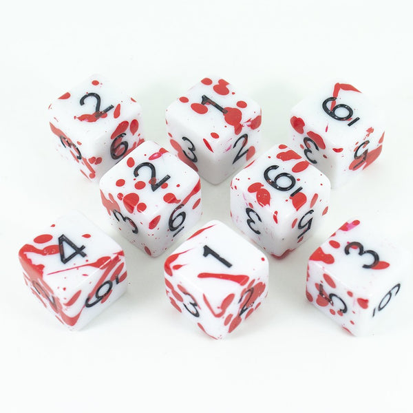 Splatter Dice - Red - D6 Set - Paladin Roleplaying