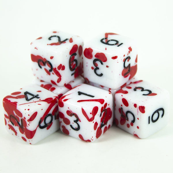 Splatter Dice - Red - D6 Set - Paladin Roleplaying