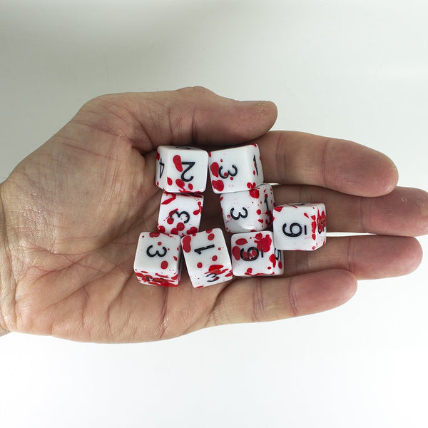 Splatter Dice - Red - D6 Set - Paladin Roleplaying