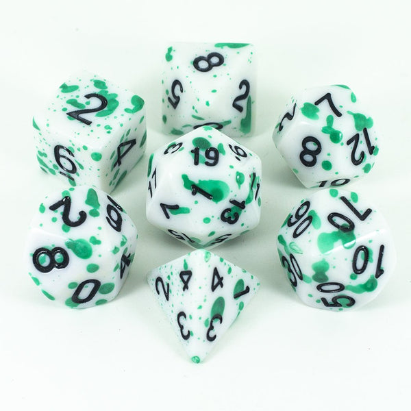 Splatter Dice - Green - RPG Set - Paladin Roleplaying