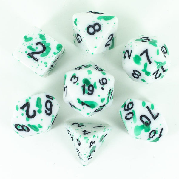 Splatter Dice - Green - RPG Set - Paladin Roleplaying
