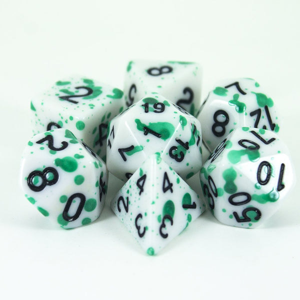 Splatter Dice - Green - RPG Set - Paladin Roleplaying