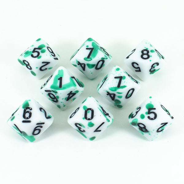 Splatter Dice - Green - D10 Set - Paladin Roleplaying