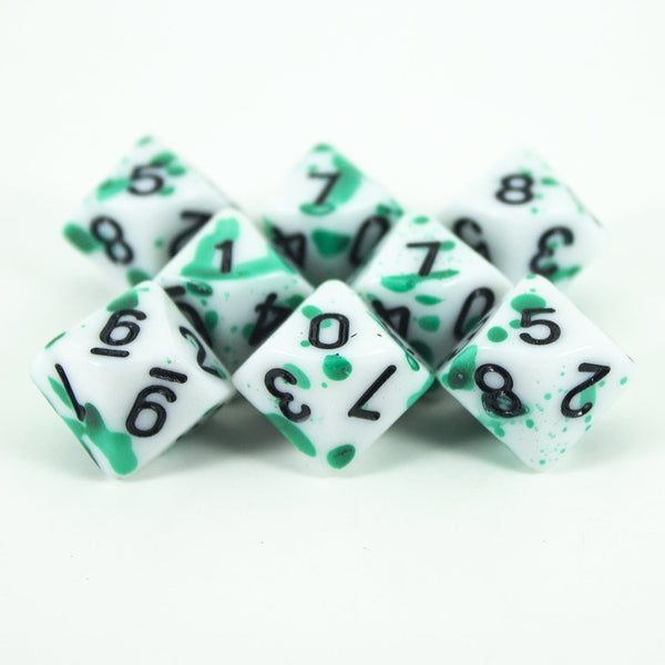 Splatter Dice - Green - D10 Set - Paladin Roleplaying