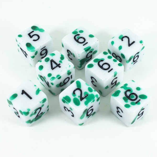Splatter Dice - Green - D6 Set - Paladin Roleplaying