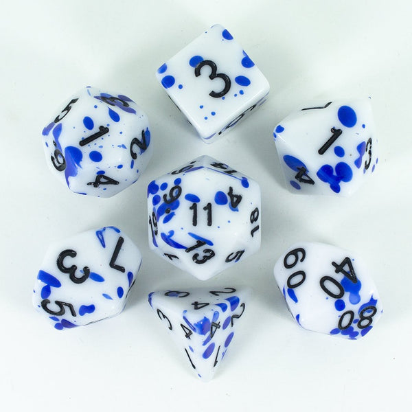 Splatter Dice - Blue - RPG Set - Paladin Roleplaying