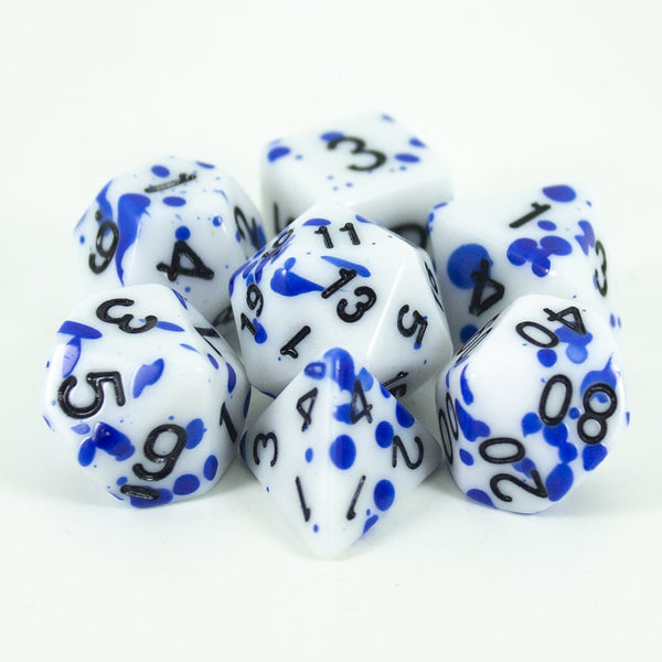 Splatter Dice - Blue - RPG Set - Paladin Roleplaying