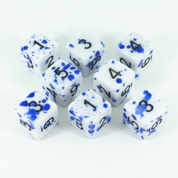 Splatter Dice - Blue - D6 Set - Paladin Roleplaying