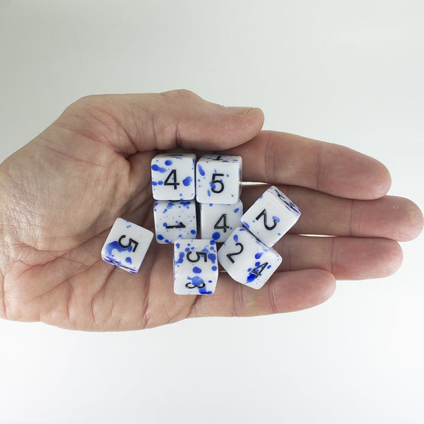 Splatter Dice - Blue - D6 Set - Paladin Roleplaying