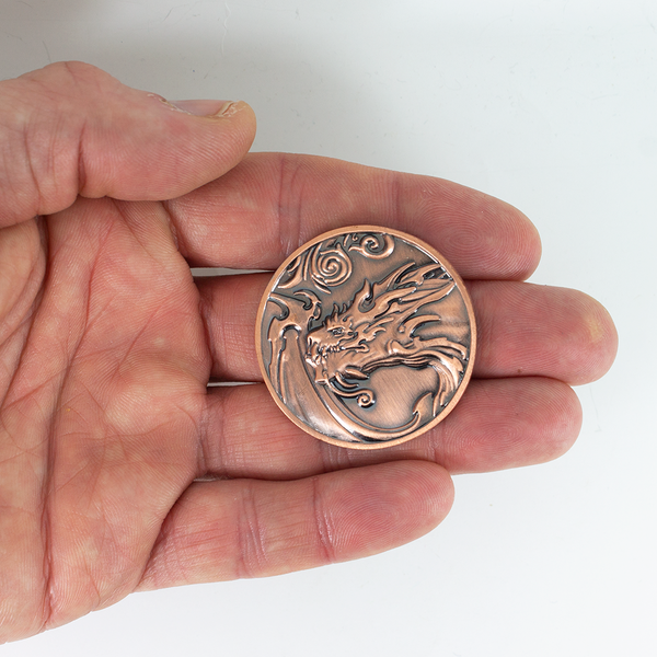 Dragon D2 Coin - Antique Bronze